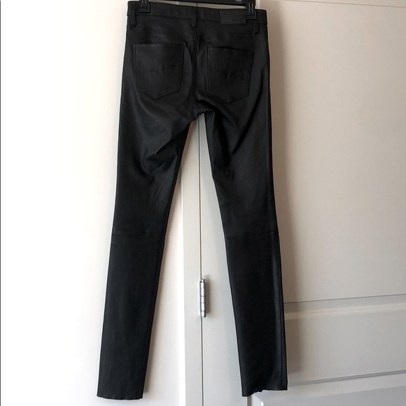 DIESEL Black leather pants - Picture 3 of 10